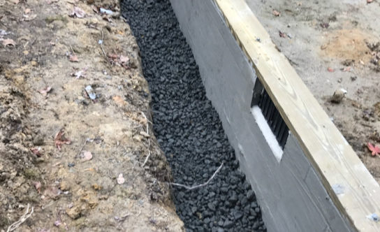 Drainage system for basement waterproofing solution in Triangle NC home